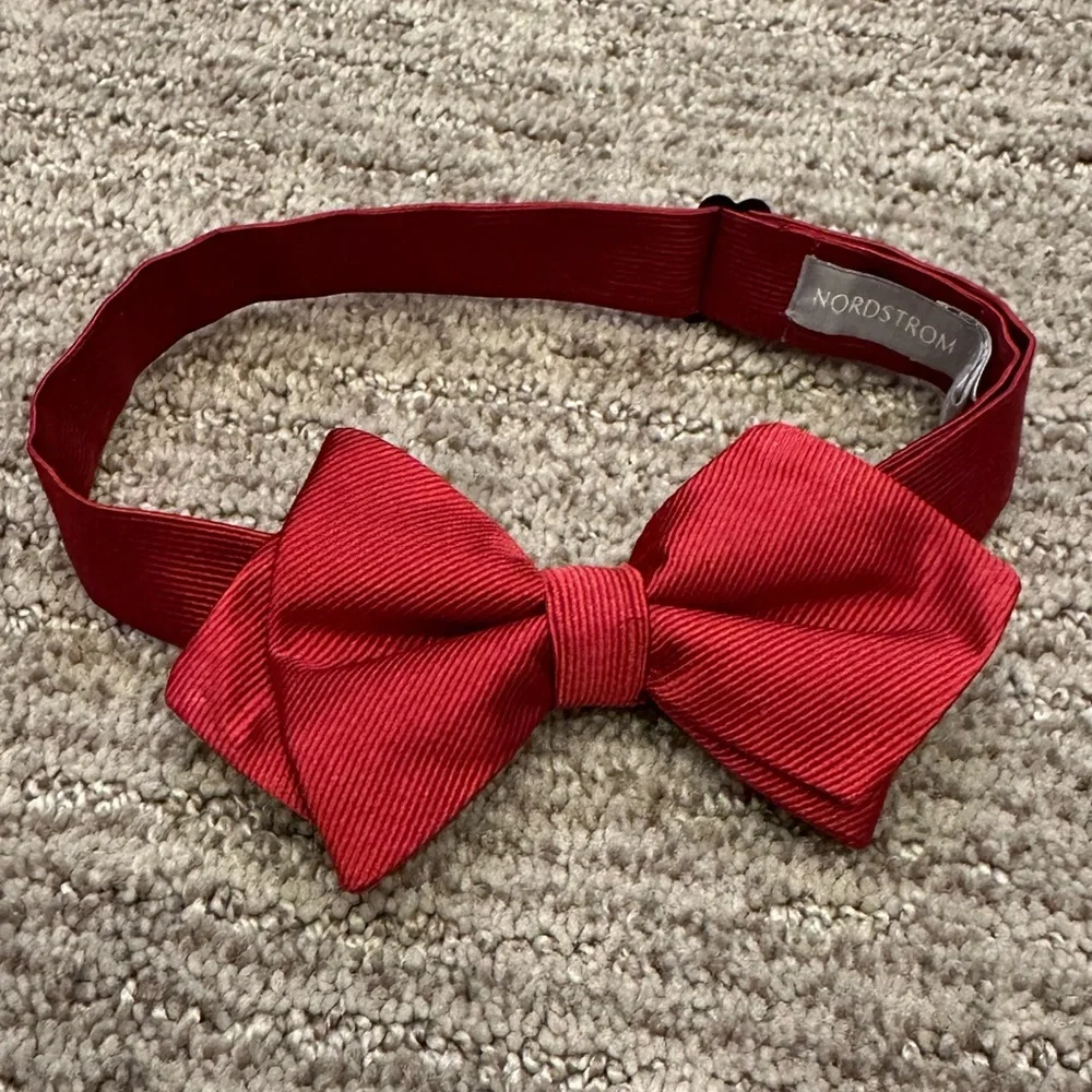 Nordstrom Deep Red Bow Tie